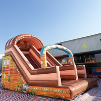 Équipement de terrain de jeu gonflable personnalisé en PVC de grande taille pour intérieur/extérieur, parc de rebond gonflable urbain unisexe avec toboggan et souffleur pour le plaisir