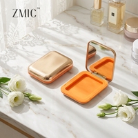 Boîtier de poudre compacte de luxe personnalisé avec miroir, vide, pour blush, fond de teint, emballage en plastique, palette de maquillage pour correcteur et poudre