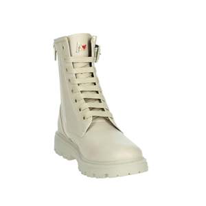 Bottes de combat pour filles, beige, à lacets avec boucle, hauteur cheville - Product Image 6