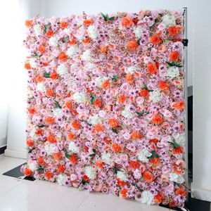 Panel Floral Decorativo Enrollable con Distribución Uniforme de Pétalos para Fondo de Escenario en Bodas, Fiestas y Recepciones - Product Image 1