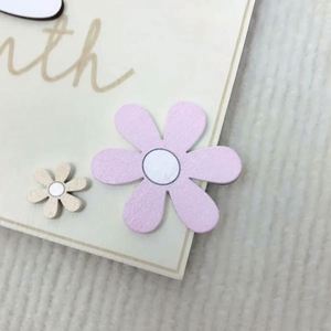 Cartes de développement mensuel en bois pour bébé, motifs floraux, double face, numérotées par mois, accessoires de photographie pour nouveau-nés filles et garçons - Product Image 4