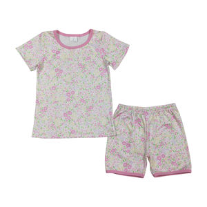 Trendyism Boutique 2026 Envío Inmediato Ropa de Verano Casual para Niñas Pequeñas, Suave y Elástica de Poliéster, con Estampado de Lazo Rosa y Manga Corta - Product Image 2