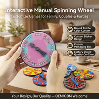 Roue tournante interactive en plastique personnalisée, autocollant/couleur/boîte personnalisés, pour les couples, la famille et les jeux de société