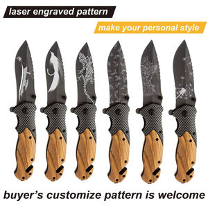 Cuchillo <span class=keywords><strong>Plegable</strong></span> Personalizado Bochen X50 con Mango <span class=keywords><strong>de</strong></span> Madera <span class=keywords><strong>de</strong></span> Olivo, Grabado Láser DIY, Cuchillo <span class=keywords><strong>de</strong></span> Bolsillo EDC para Camping, <span class=keywords><strong>Caza</strong></span> y Actividades al Aire Libre, Venta al Por Mayor - Product Image 2