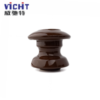 Aisladores de Porcelana de Bajo Voltaje de Alta Calidad, Estándar IEC ANSI, 53-3, Color Marrón