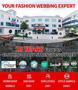 Pita Rajut <span class=keywords><strong>Jacquard</strong></span> Logo Grosir Pabrik, Pita Dua Warna 40MM, Tali Webbing Poliester Custom untuk Kemeja, Hoodie, Pakaian Olahraga - Product Image 4