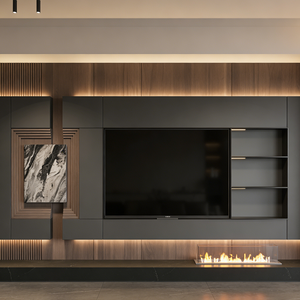 <span class=keywords><strong>Mobile</strong></span> <span class=keywords><strong>TV</strong></span> in Legno Massello di Noce Nero Nordamericano, Design Moderno e Semplice, <span class=keywords><strong>Arredamento</strong></span> Personalizzato BALOM per Soggiorno - Product Image 4