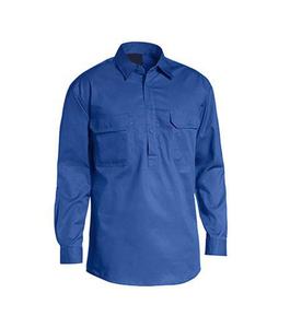 Chemise uniforme de travail pratique royale, vêtements de travail en vrac, Design Standard, demi boutons, prise à manches longues - Product Image 1