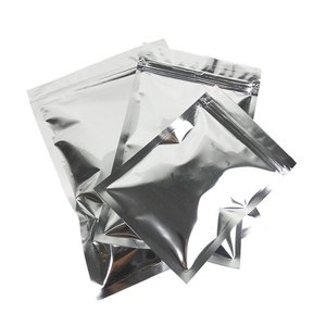 Sacchetto in Alluminio Autosigillante Placcato Argento con Chiusura a Zip per Confezionamento di Caffè in Grani, Tè e Polveri - Product Image 2