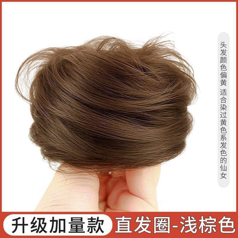 ยางรัดผมตรง ใยสังเคราะห์ สีน้ำตาลอ่อน