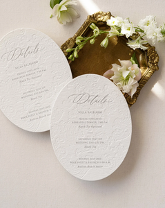 Invito Matrimoniale in Stile Letterpress Elegante, Busta Vintage Decorata, Carta <span class=keywords><strong>Velina</strong></span>, Monogramma Personalizzato, Fustellato - Deposito - Product Image 2