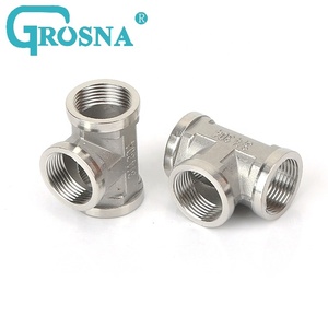GROSNA 2022 אבזרי צנרת 304 נירוסטה טי חוט פנימי שווה טי - Product Image 5