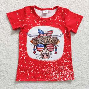 7 camisetas con rayas azules y rojas para bebés, niños y niñas, con estrellas del 4 de julio - Product Image 6