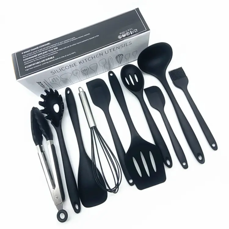 10 Pieces Heat-Resistant Silicone Spatula kitchen Utensil Set