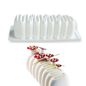 Caterpillar Shape Silicone Cake Mold 10 Cavities Mousse Cake Mold For Baking - Product Image 1
