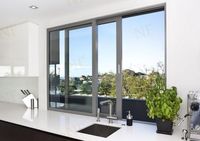 Fenêtre moderne en aluminium à ouverture et inclinaison, taille personnalisée, à rupture de pont thermique, pour la décoration intérieure de maisons et villas