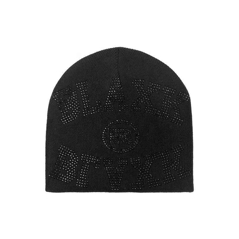 Nuovo Design moda Unisex Private Label produttore berretto personalizzato con strass