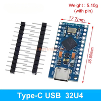 Pro Micro utilise le microcontrôleur Atmega32U4 avec son propre programme de mise à jour USB, carte de développement de microcontrôleur 5V/16M