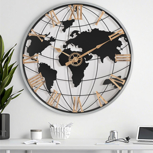 <span class=keywords><strong>Orologio</strong></span> <span class=keywords><strong>da</strong></span> <span class=keywords><strong>Parete</strong></span> Mondiale K&B 60cm in Ferro, Set Moderno Multi-pezzo con Movimento al Quarzo per Soggiorno e Arredamento Casa - Product Image 5