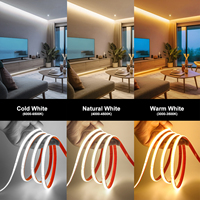 Bande LED COB haute densité 220V, étanche IP65, unité de découpe 10CM, 240 LED/M, température de couleur multiple, ruban flexible pour