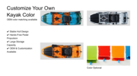 Nouveau Kayak à Pédales Modulaire 2026 de 3m (10 pieds) Facile à Ranger, Pêche en Mer, Pêche au Vivant, 3 Personnes, Tandem, Solo