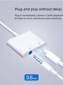 S20 अल्ट्रा S10 9 Note10 प्लस के लिए डुअल USB टाइप C स्प्लिटर DAC 2 इन 1 ऑडियो फास्ट चार्ज टाइप C से 3.5 मिमी हेडफ़ोन एडाप्टर - Product Image 5