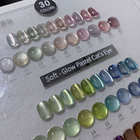 ZRKGEL Nouvelle Arrivée Tendances Beauté Vernis à Ongles Gel Effet Œil de Chat Cristal Ultra-Reflectif Brillant 30 Couleurs Non Toxique Longue Durée