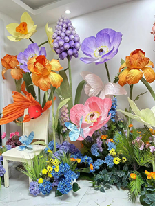 Self Standing Giant Paper Material Flower Colorful Set for <strong>Spring</strong> Wedding Event Party Table <strong>Decoration</strong> - Product Image 5