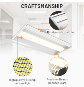 Plafonnier LED encastré UL 2x2 2x4 pieds en aluminium à panneau central, installation facile, pour entrepôts et couloirs - Product Image 3