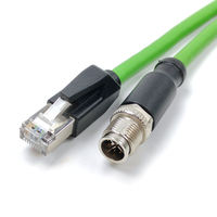 Connecteurs industriels de câble de traînée flexible en PVC PUR pour caméra industrielle EtherNet M12 X codé 4 broches vers Cat6a Cat5e