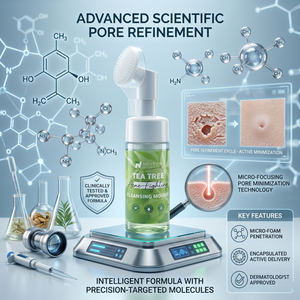 Espuma Limpiadora <span class=keywords><strong>Facial</strong></span> Refrescante a Base de Plantas Puras con Árbol de Té para Reparación Post-Acné - Product Image 4