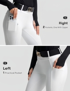 Pantalon d'équitation pour femme Beisite, taille haute, coupe skinny, assise intégrale <span class=keywords><strong>avec</strong></span> poches, 80% polyester 20% élasthanne, modèle VS - Product Image 5