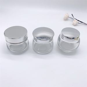 Pot en verre cosmétique rond de 50 ml et 100 ml, transparent, pour crème, soin de la peau, gommage corporel, avec couvercle doré - Product Image 6