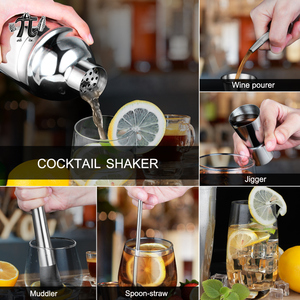 <span class=keywords><strong>2025</strong></span> New arrivals barware phụ kiện 6 cái 18oz thép không gỉ Martini Margarita Cocktail Set cho bar nhà - Product Image 4