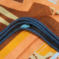 Foulard carré personnalisé Conception d'impression Écharpe à franges Écharpes de cou chaudes et douces 25% soie 75% laine Châle Dames pour femmes