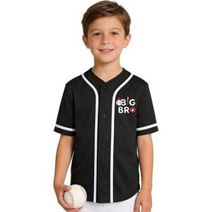 Camiseta de béisbol Big Brother para niños pequeños, ropa deportiva transpirable para todas las estaciones - Product Image 2