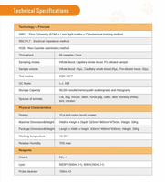 Analyseur d'hématologie 5 parties, analyseur de cellules sanguines CBC pour usage vétérinaire
