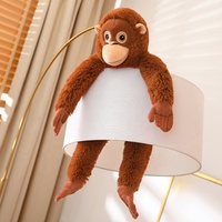 Boneka Hewan Gantung Lucu Mia, Boneka Gorila, Boneka Monyet Lengan dan Kaki Panjang, Mainan Boneka Gantung Dekorasi