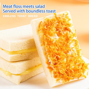 Sandwichs fourrés à la viande effilochée nutritive, pain blanc moelleux sans sucre, boîte de céréales, collations saines, petit-déjeuner, vente chaude - Product Image 3