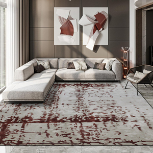 Alfombra de suelo acrílico hecha a mano con estampado abstracto: imprescindible para alfombras y alfombras de lujo para decoración del hogar - Product Image 3