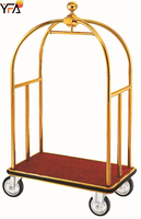 Chariot à bagages couronne d'hôtel d'acier inoxydable chariots de cage à oiseaux chariot commercial d'hôtel de matériel de meubles pour la blanchisserie