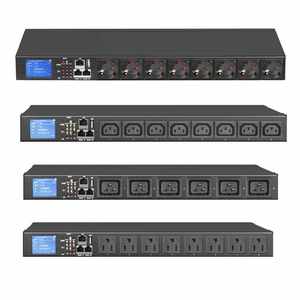 PDU Inteligente con Control Remoto de 19 Pulgadas, Monitoreo <span class=keywords><strong>IP</strong></span> LCD, Precisión del 0.8%, Enchufe Mixto Ethernet C13/C19, Enchufes Estadounidenses/Europeos, Distribución de Energía - Product Image 1