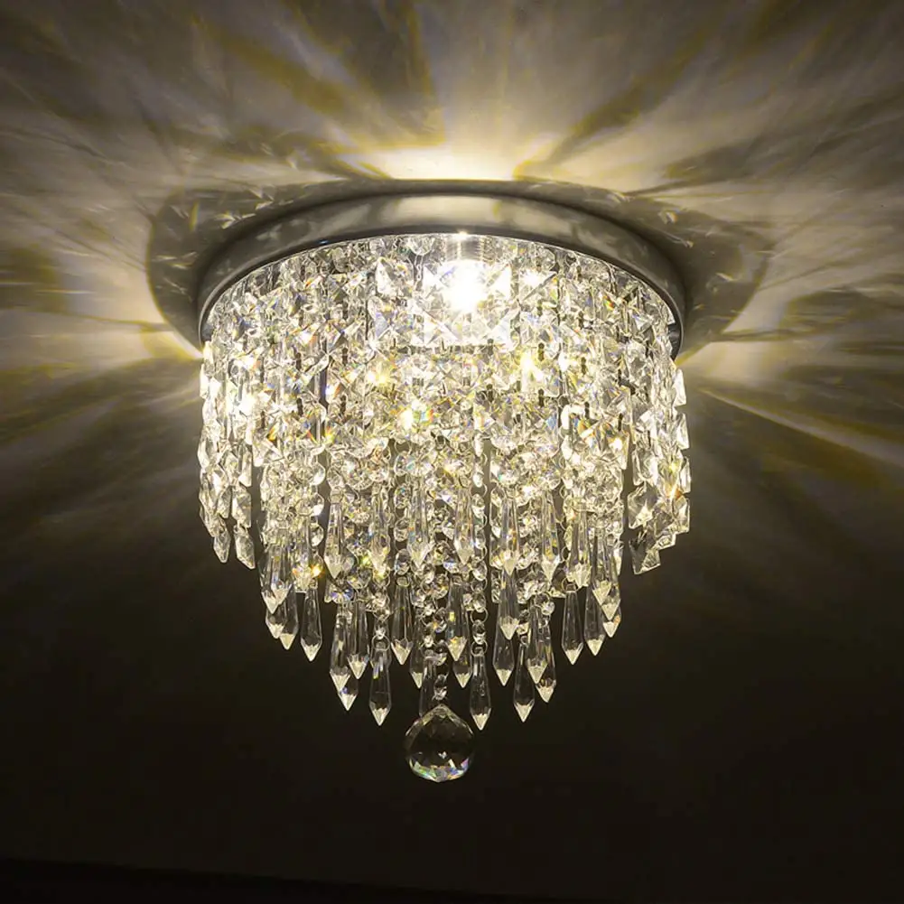 Modern Chandelier Crystal Ball Fixture Minimalist Pendant Ceiling Lamp for Dining Room Living Room Bedroom