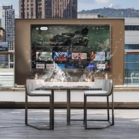 TV 4K Lcd 32 "43" 49 "50" 55 "65" 75 "86" 98 "100" 110 "TV extérieure IP55 résistante aux intempéries pour soleil partiel avec support mural compatible