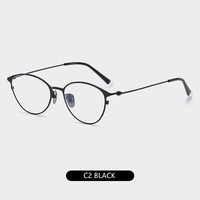 0160 titanio moda diseño Retro hombres mujeres anteojos marco para anteojos ópticos forma ovalada gafas Venta caliente