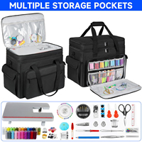 Sac de transport pour machine à coudre avec fond rigide amovible, étui pour machine à coudre, sac de rangement pour accessoires