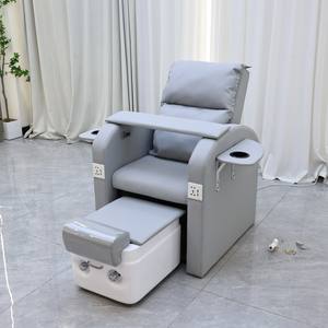 Fauteuil de pédicure de salon de beauté moderne en PU réglable, massage électrique, spa de luxe, fonctionnalités USB, système de jet sans tuyau à drainage automatique - Product Image 5