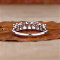 Bague de mariage éternelle en or massif 14k 18k avec diamant de laboratoire IGI certifié CVD HPHT pour femme et homme, taille Radiant