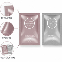 Sachets de shampoing et gel douche jetables format voyage, à l'extrait végétal, contrôle du sébum, nettoyage doux, pour hôtels et gîtes, conditionnement composite