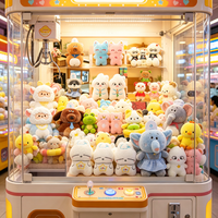 OEM ODM disponible, lot mixte de peluches de 8 pouces, poupées en peluche Kawaii de dessin animé, peluches douces, vente en gros pour machines à griffes et bornes d'arcade